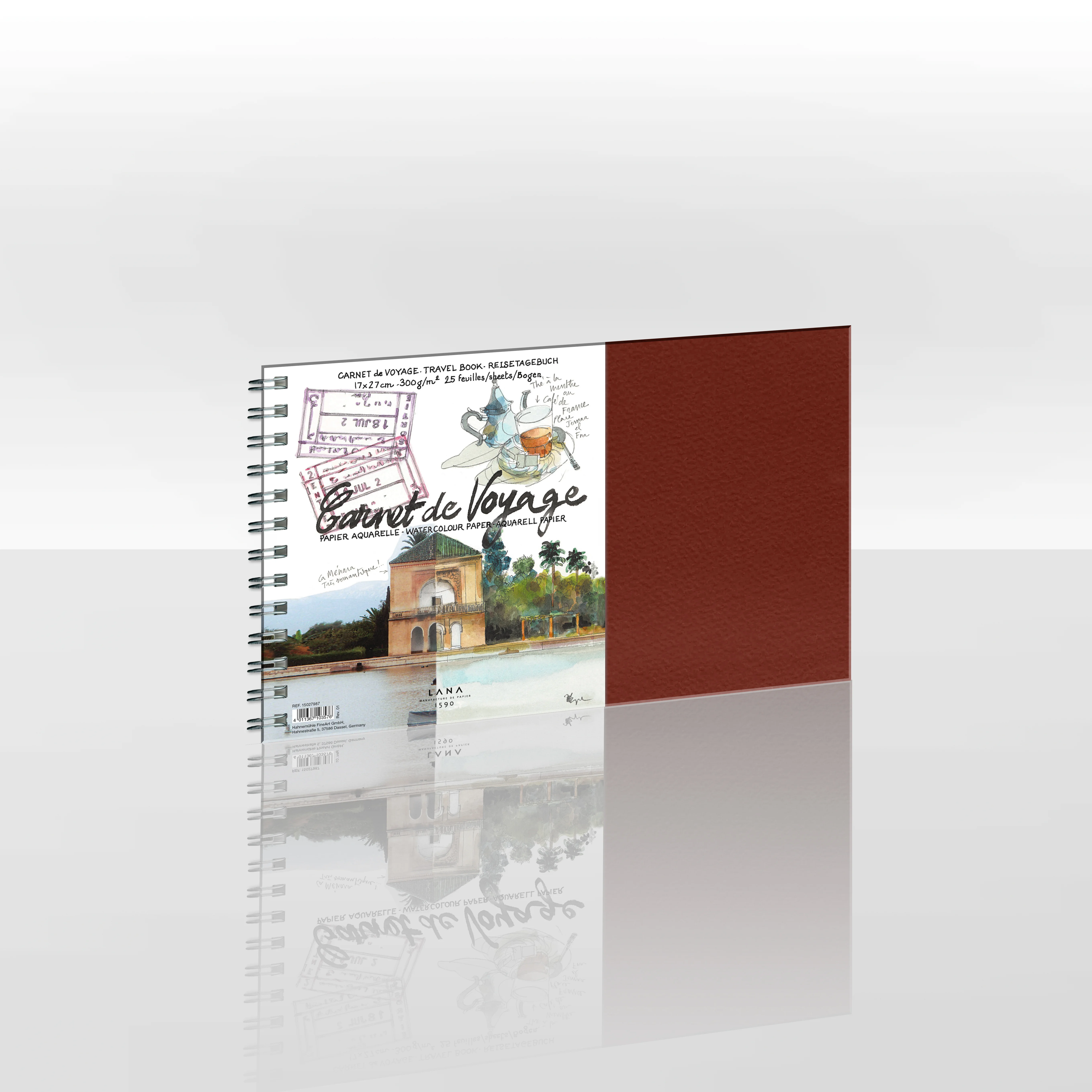 travel notebook, spiral bound, art journal, travel book, cover design