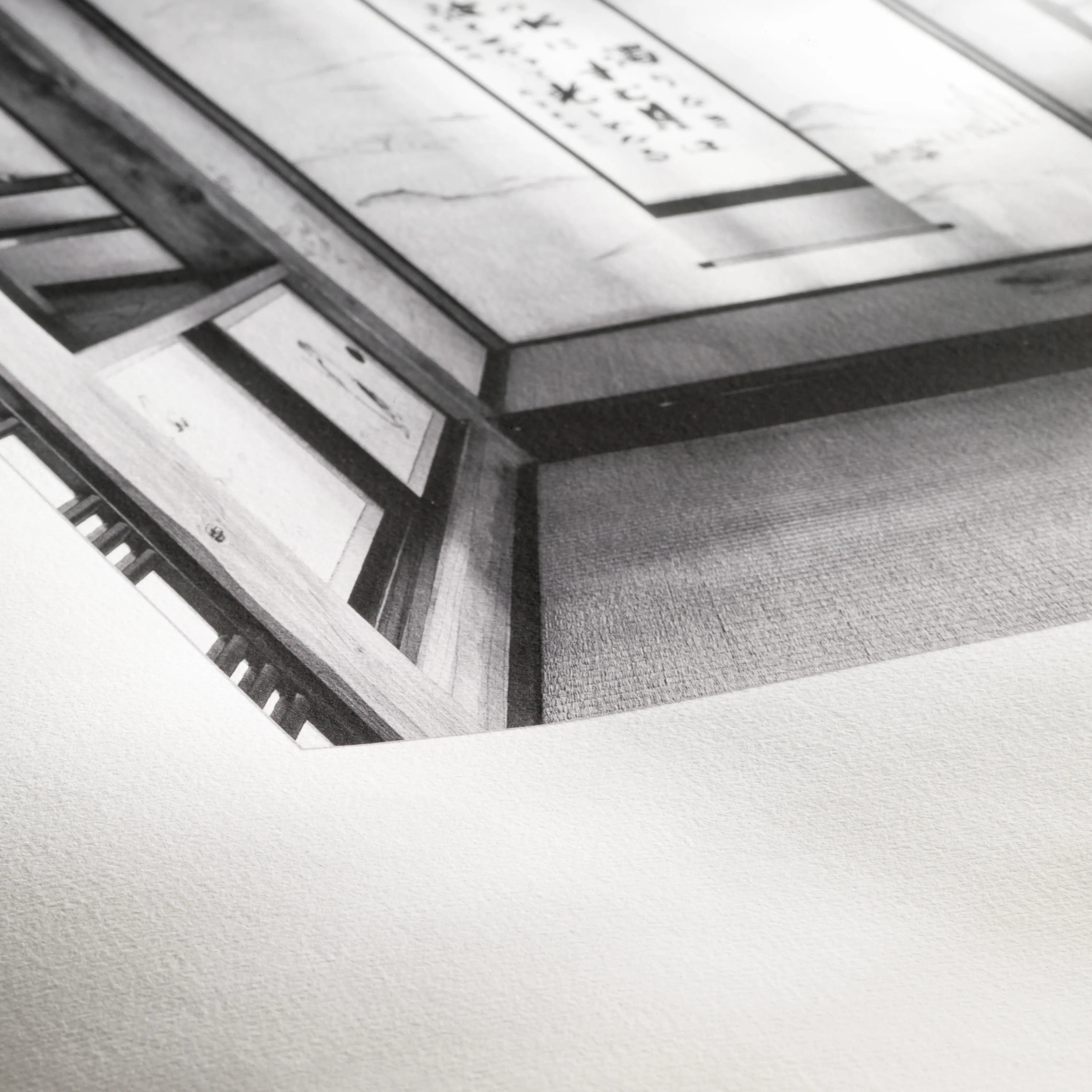 architectural, wood, signage, grayscale, interior