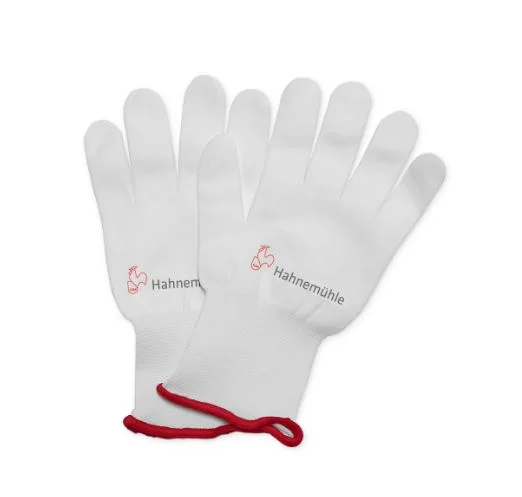 gloves, work gloves, cotton gloves, white, red cuff