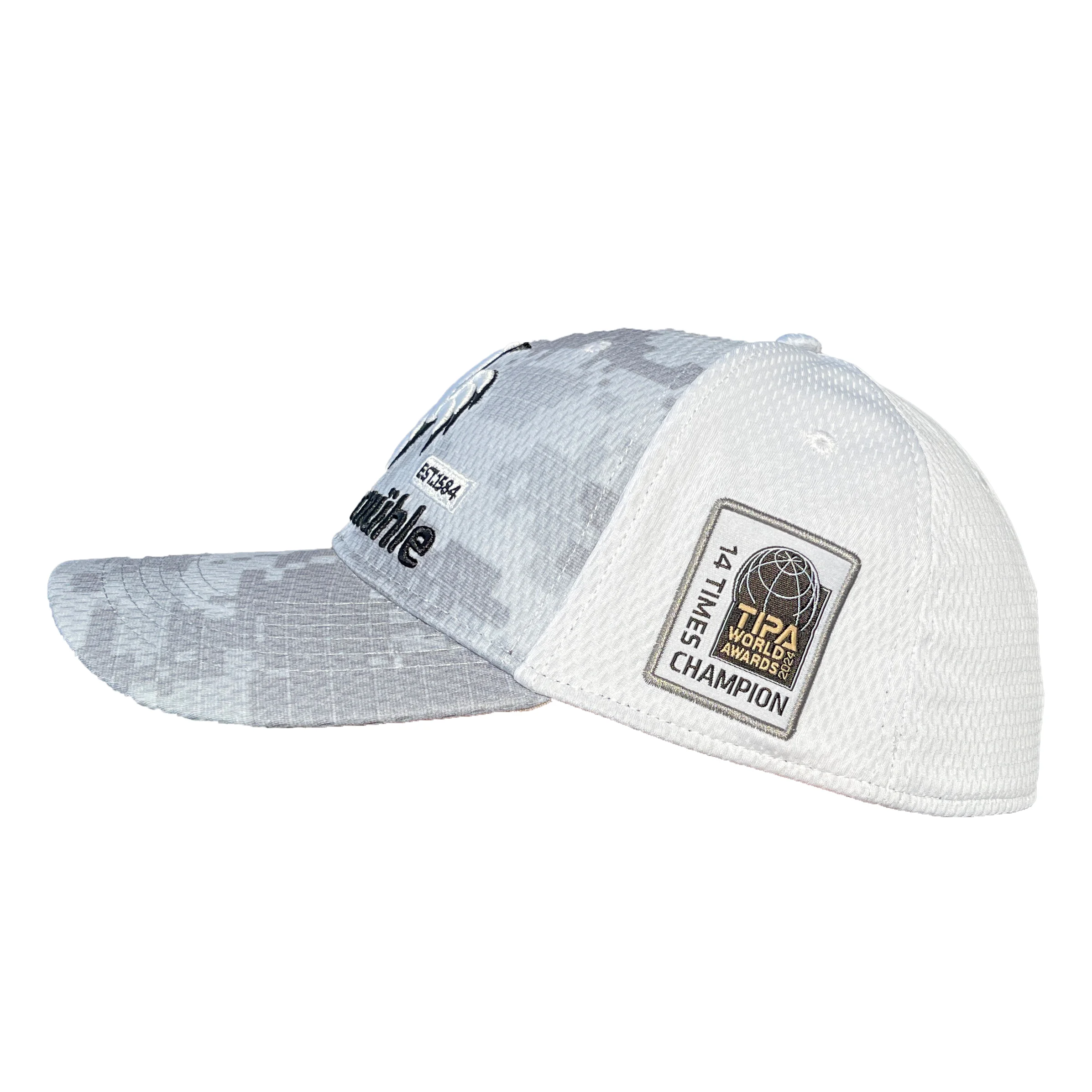 baseball cap, two-tone, mesh back, patch, logo patch