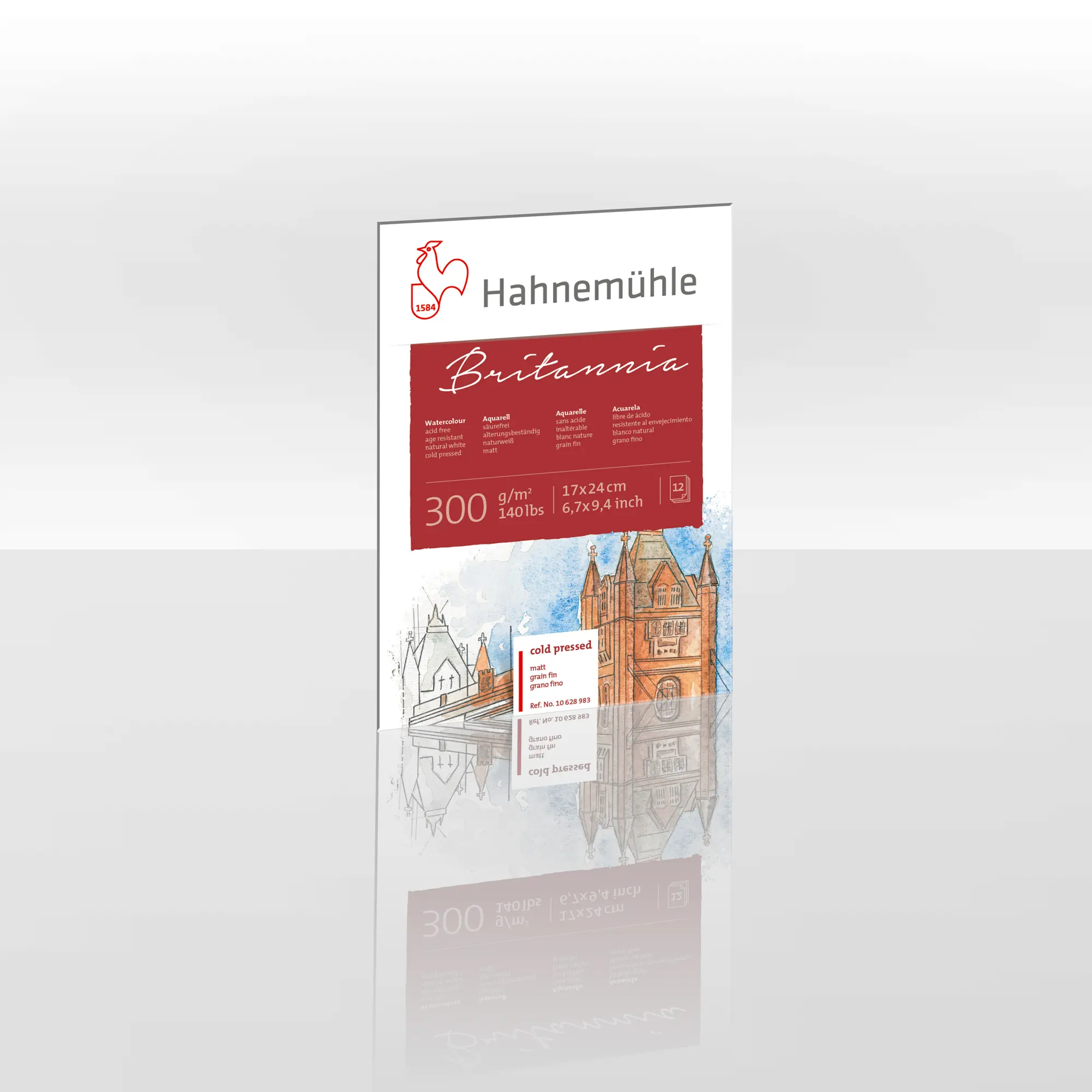 art paper, watercolor paper, Britannia, cold pressed, 300 g/m²