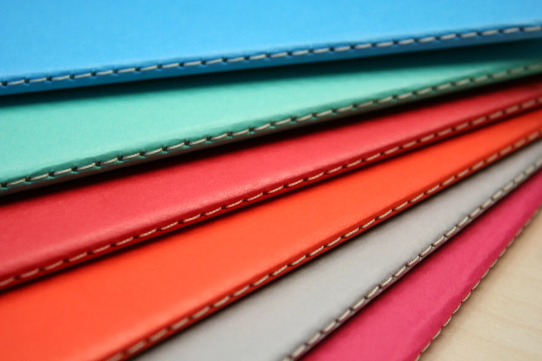 leather, wallet, colored, stitching, multi-color