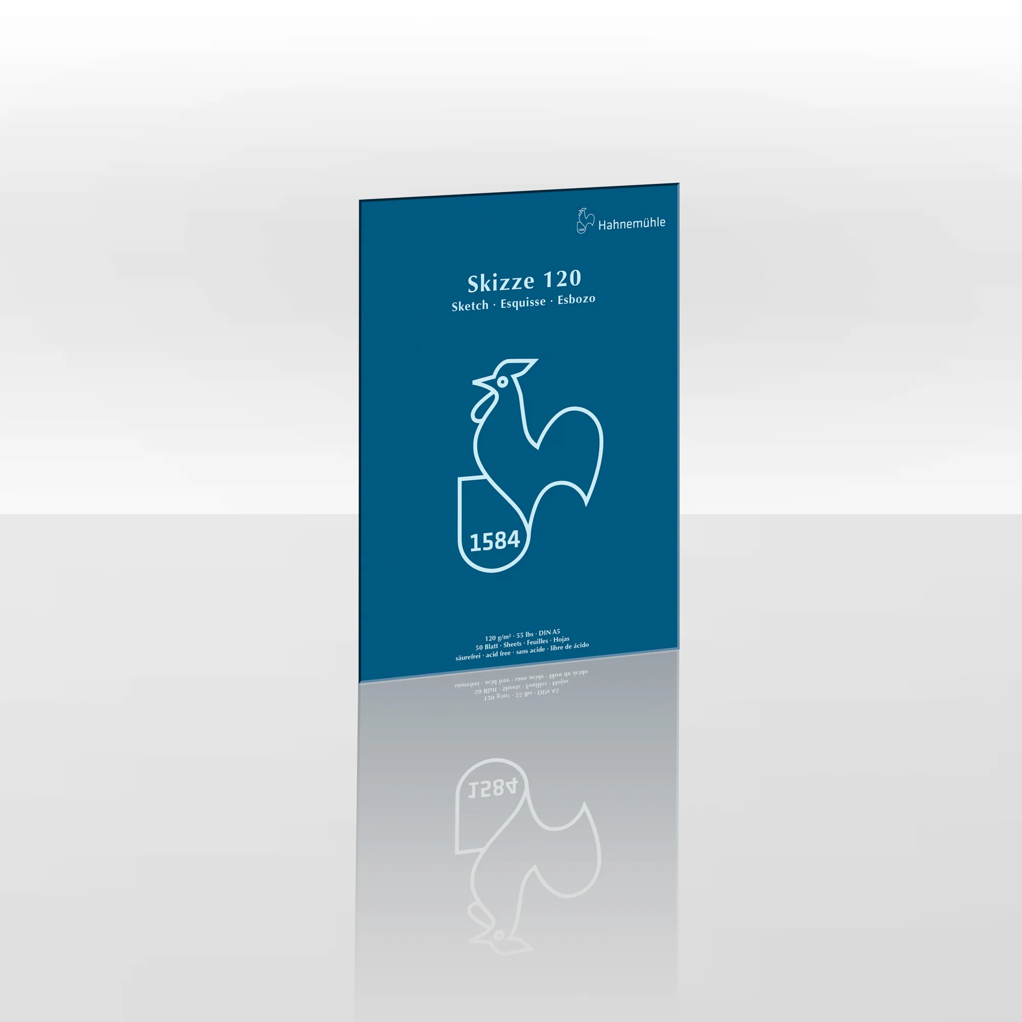 sketchbook, blue, rooster logo, poster, standing board