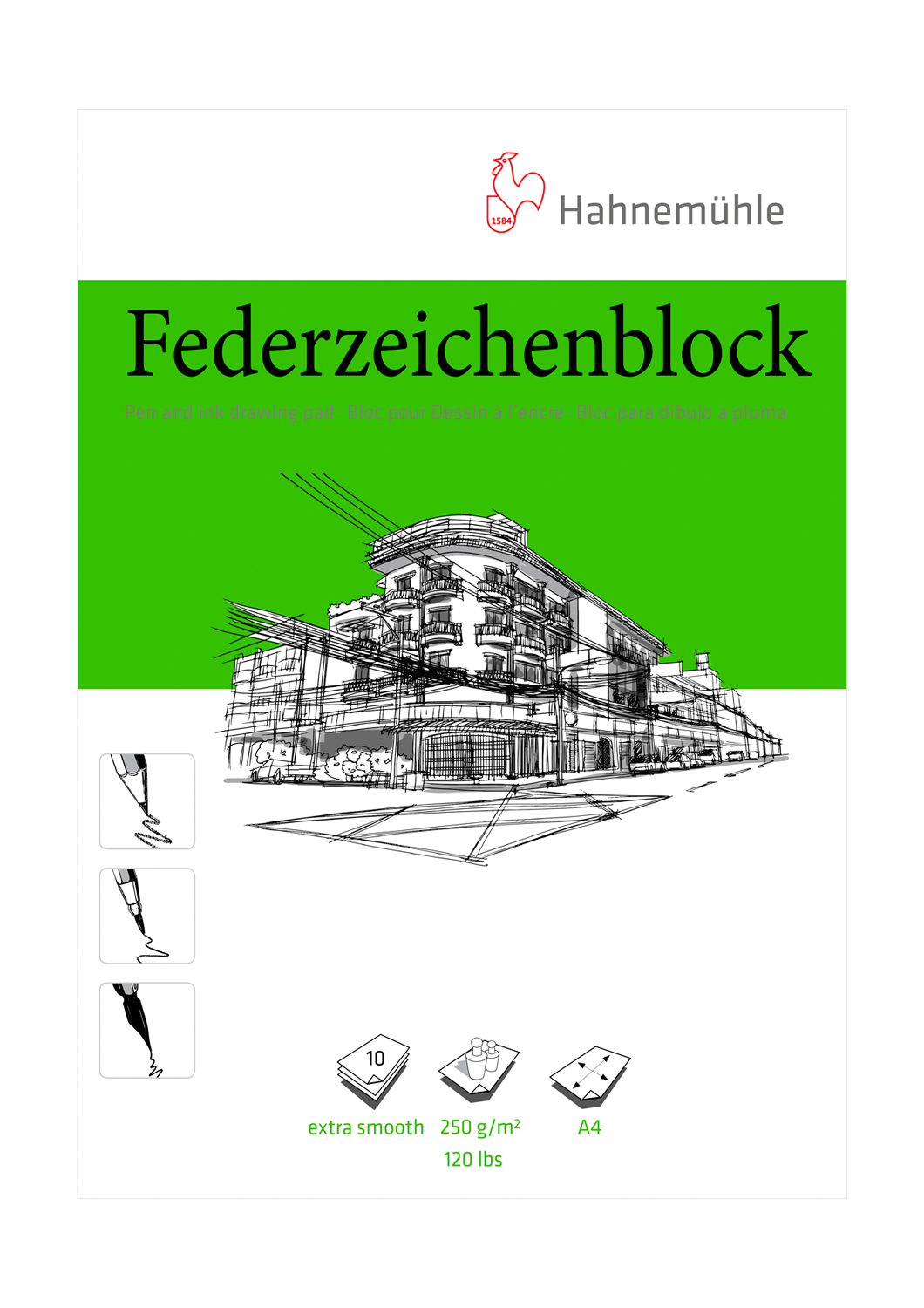 Federzeichenblock