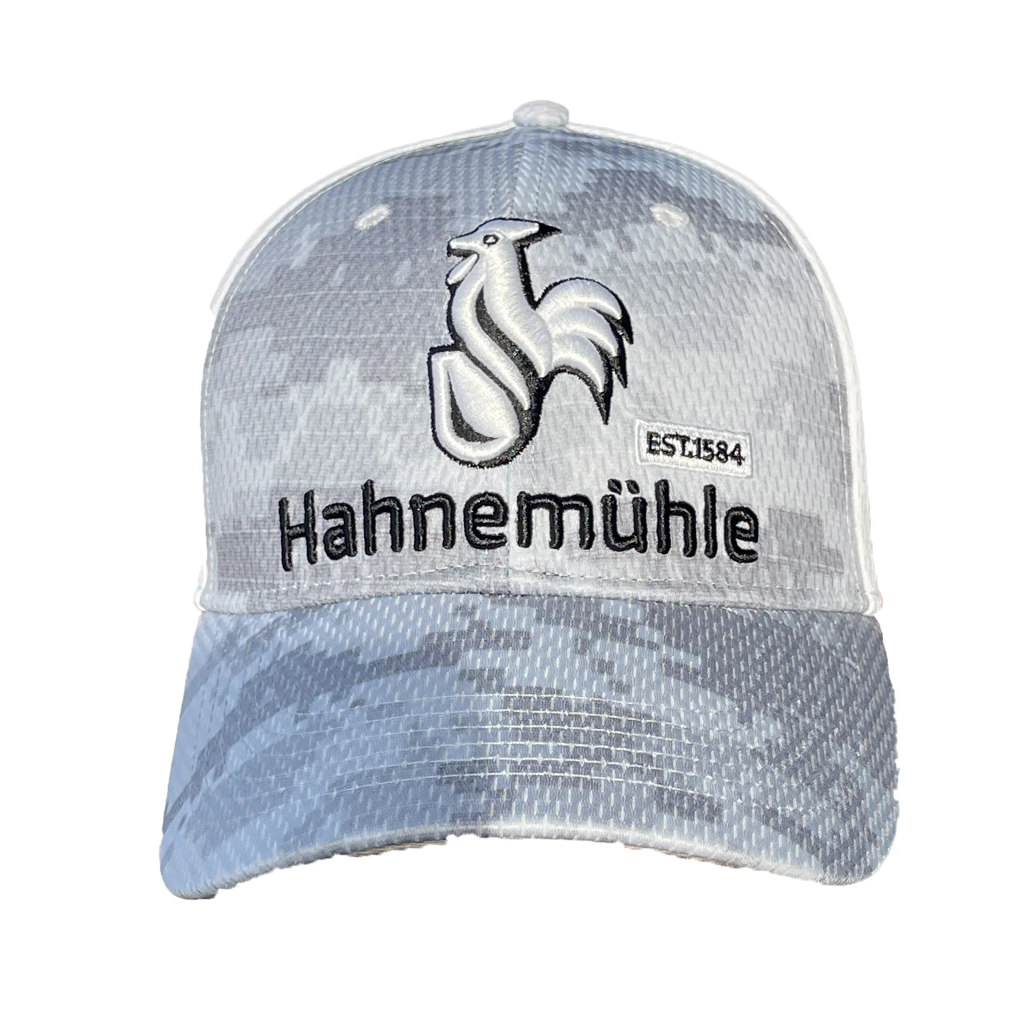 baseball-cap, embroidered, rooster, blue-gray, adjustable