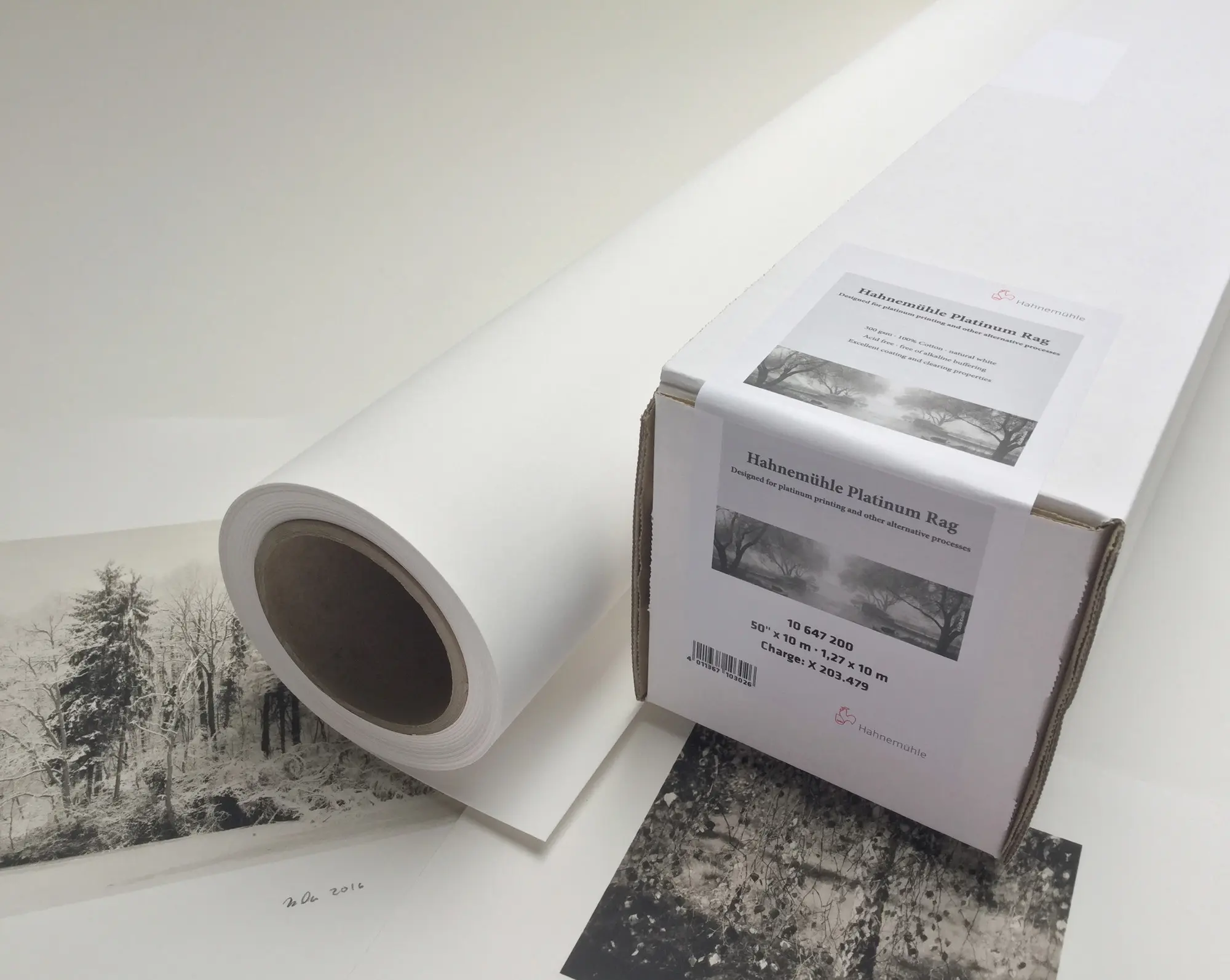 photography, roll of paper, print media, black-and-white, box packaging