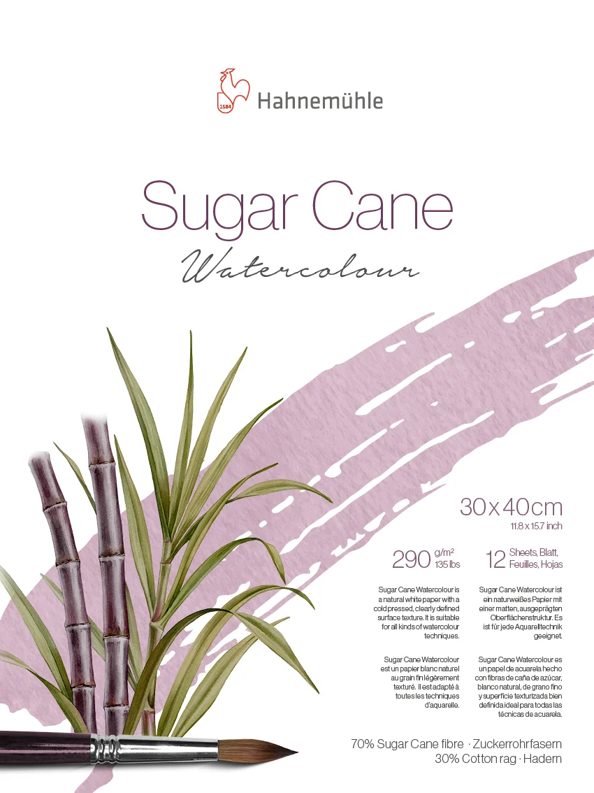 sugar cane, watercolor, art paper, bamboo plant, brush