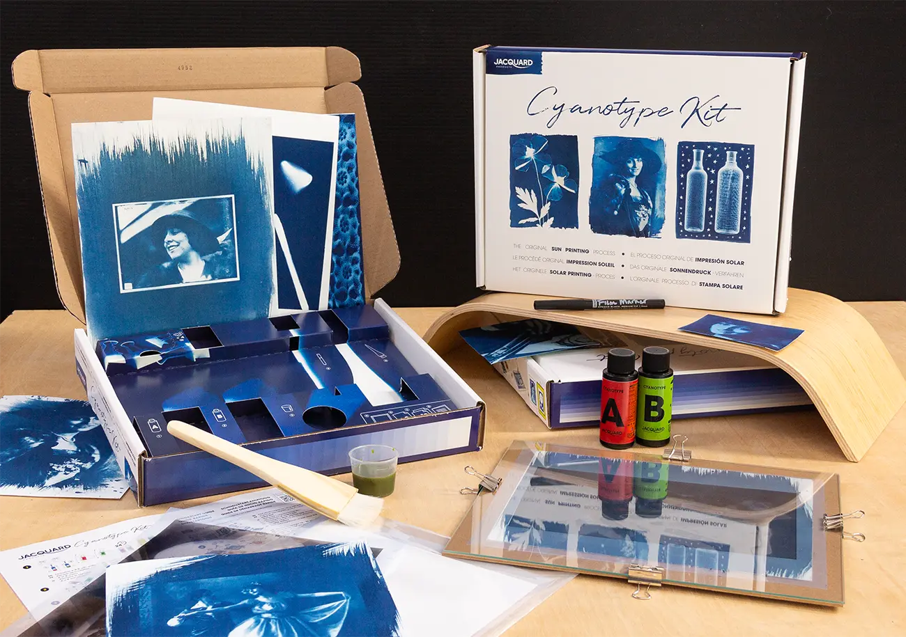 cyanotype, kit, blue, photos, printing