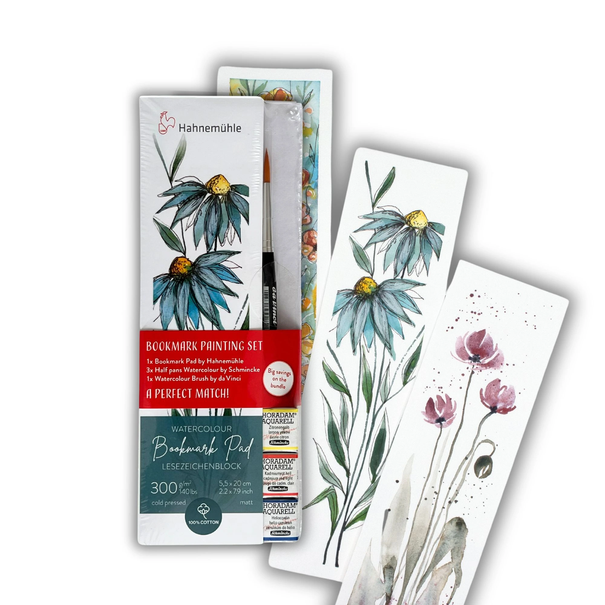 bookmark, painting set, watercolor, brush, cards
