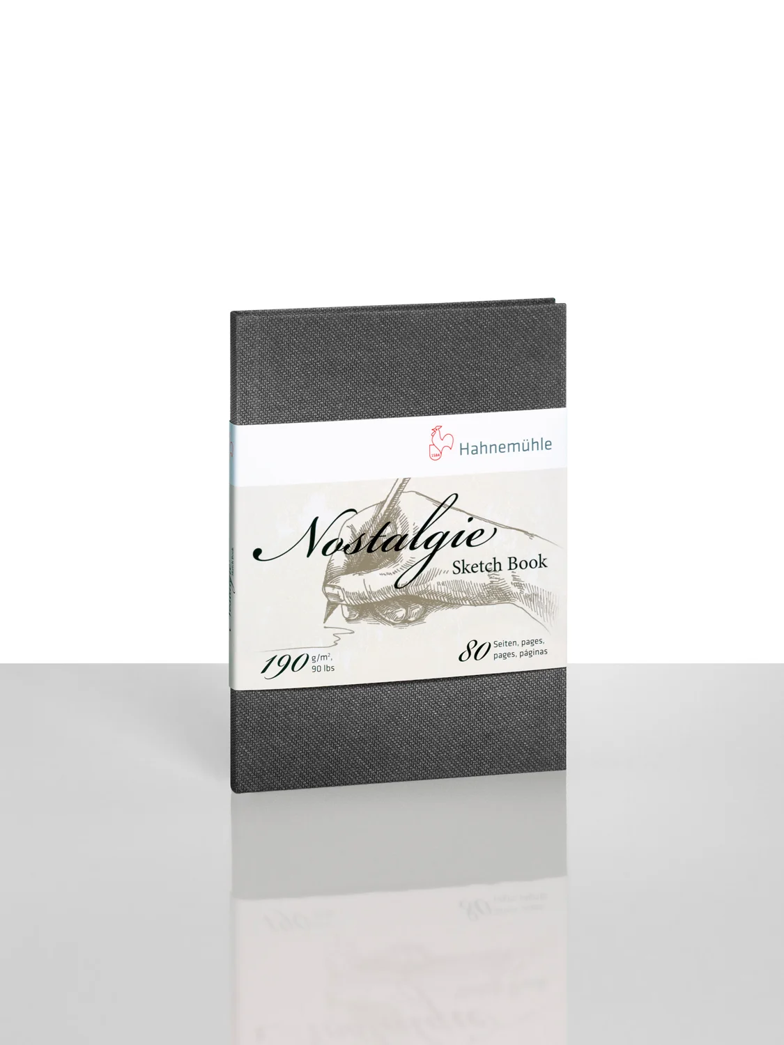sketch book, notebook, hardcover, dark gray, Nostalgie