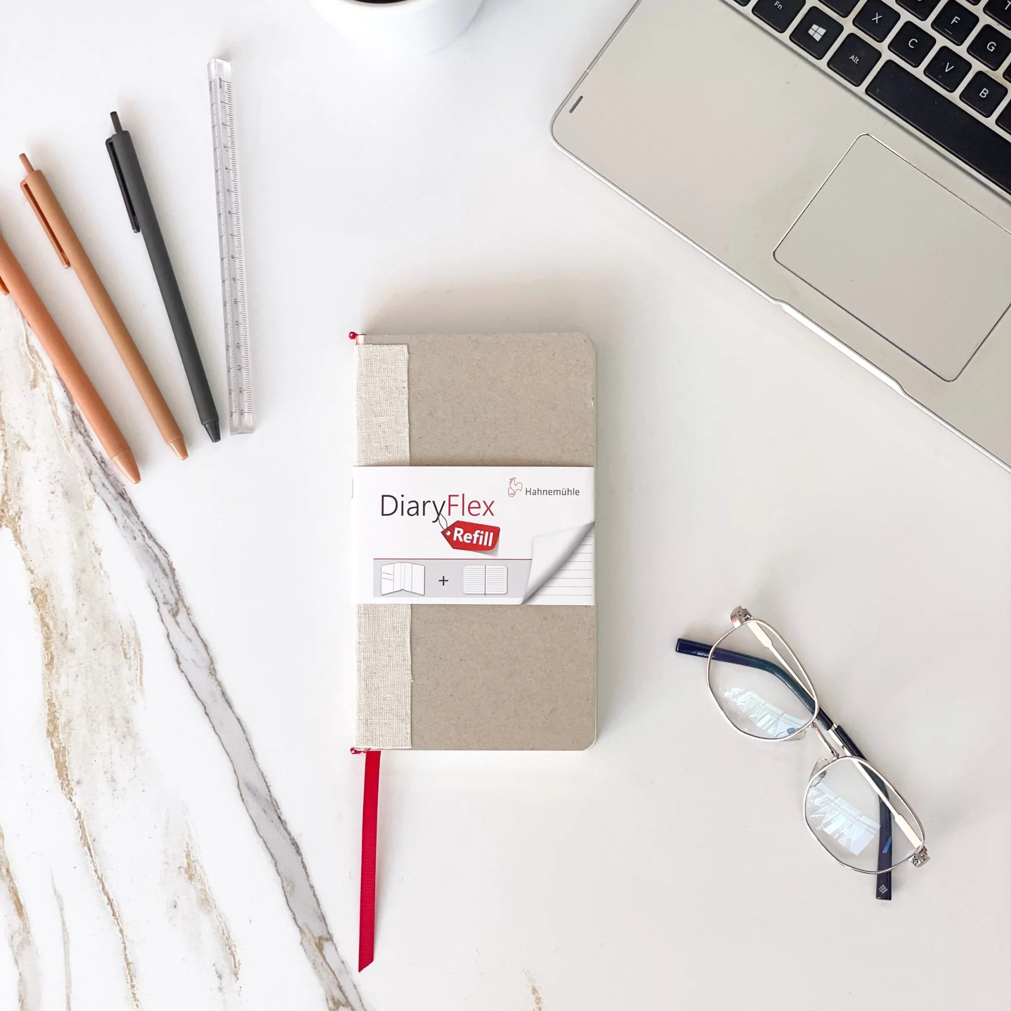  notebook,  diary,  refil,  cardboard cover,  gray,  desk accessory