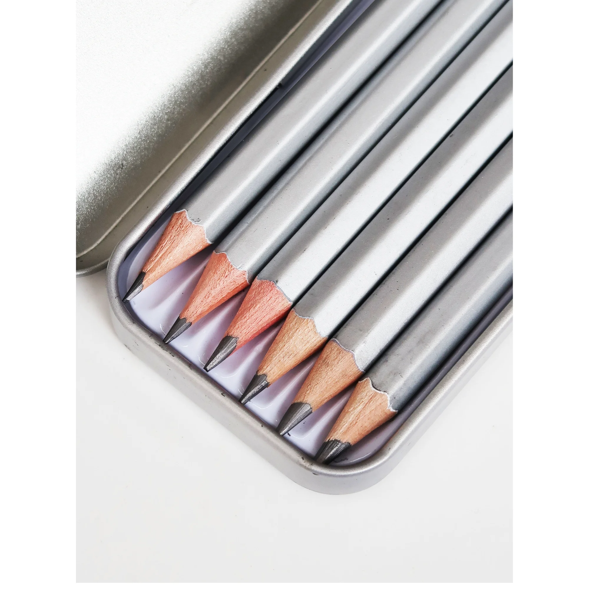 pencils, colored pencils, craft supplies, metal tin, pencil set