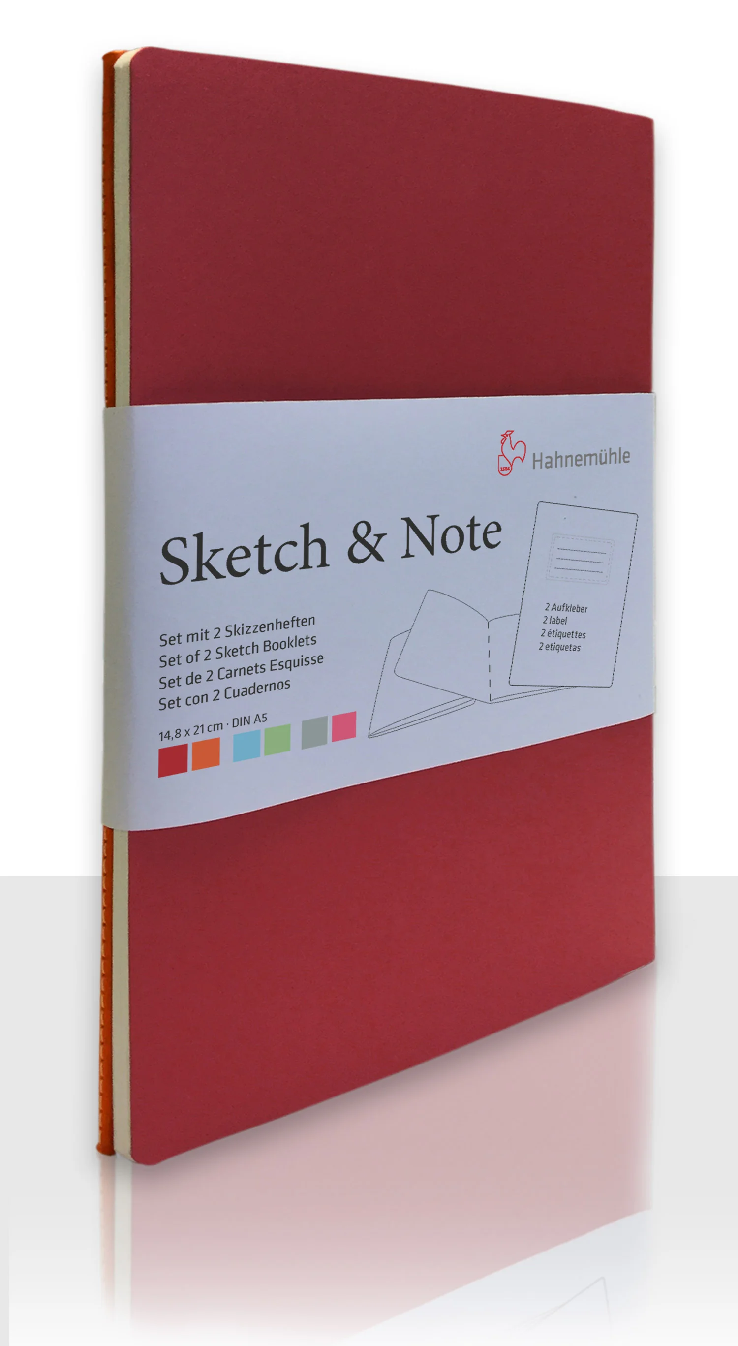 Sketch notebook, Notebook, Red cover, Sketch & Note, Pocket size