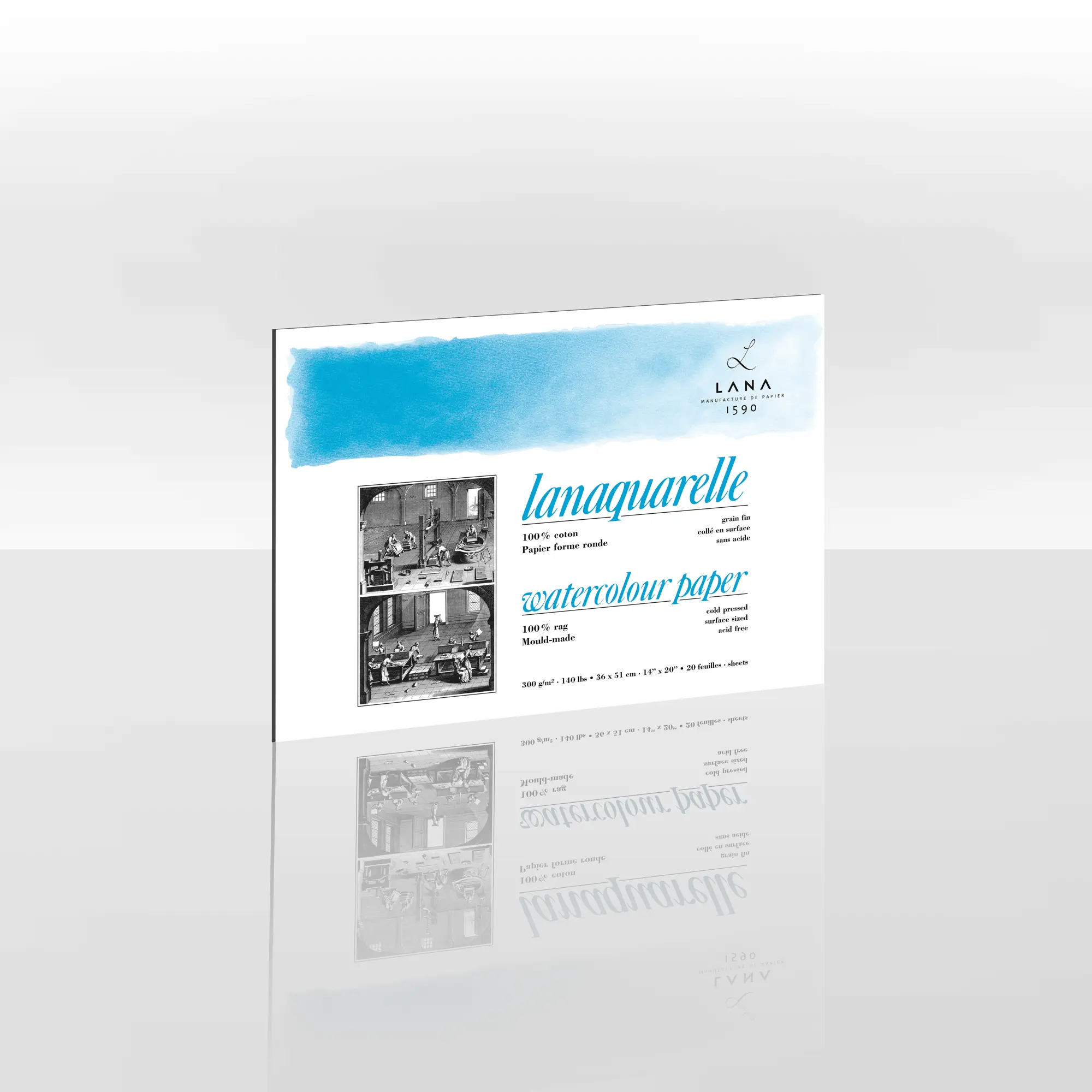 art paper, watercolor paper, lanquarelle, blue watercolor, studio paper