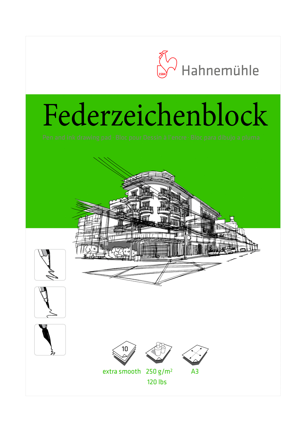 Federzeichenblock