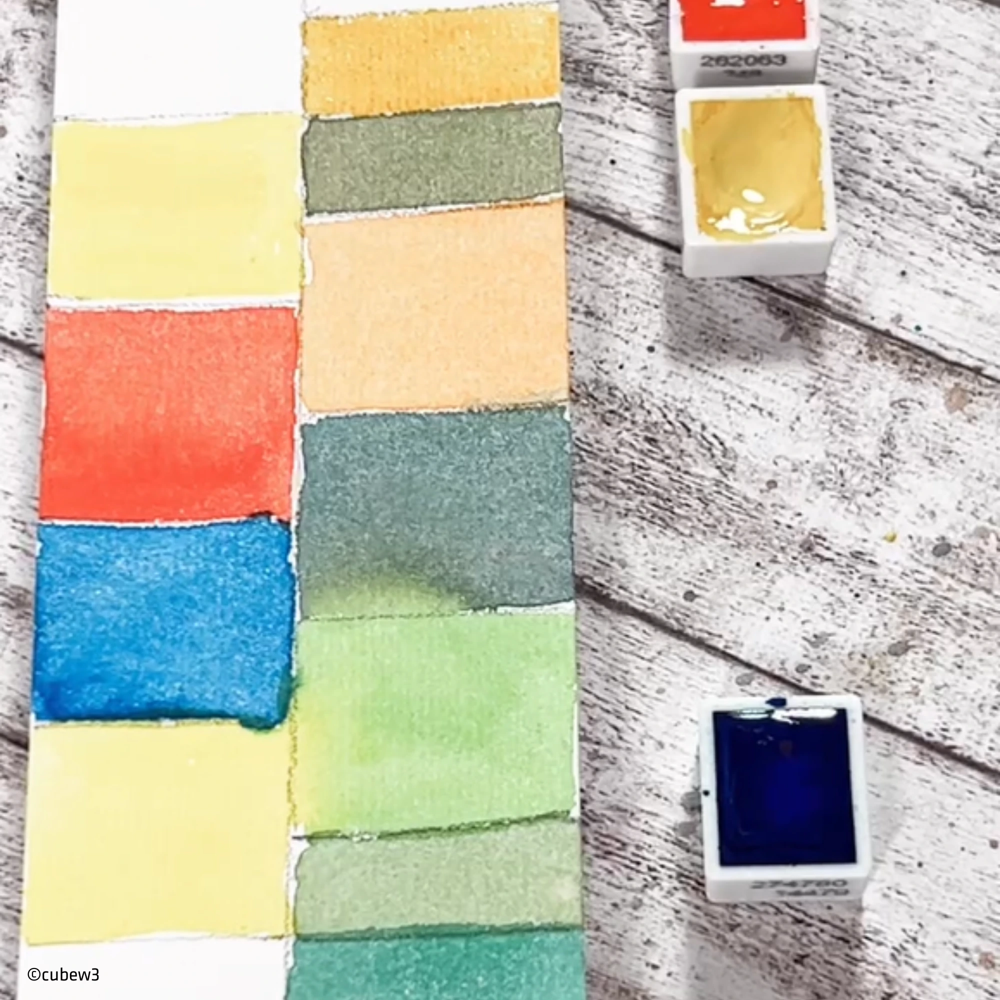watercolor, paints, color swatches, art supplies, palette