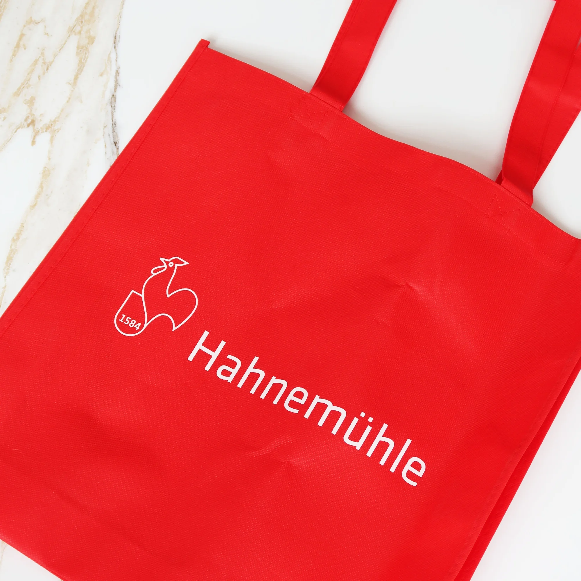 tote bag, red, canvas, logo, print