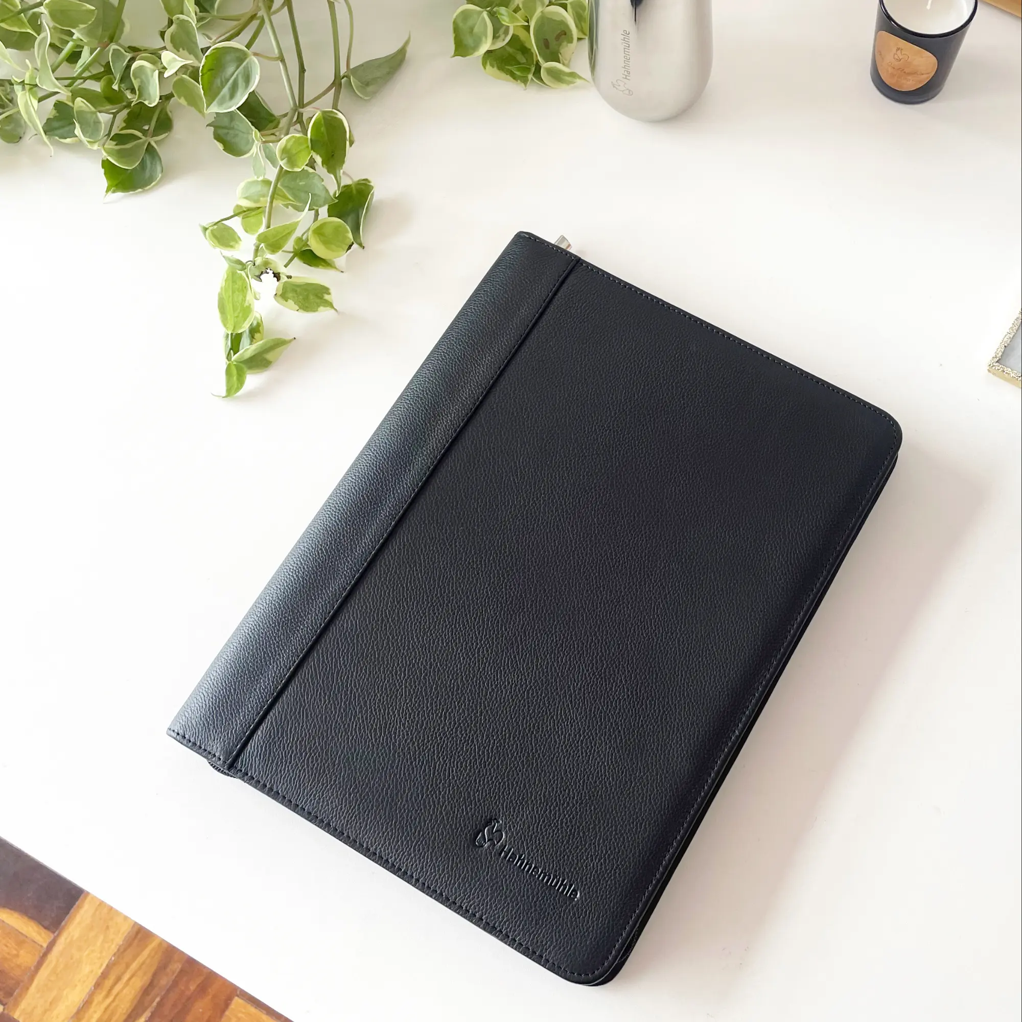 pocket, portfolio, black, leather, planner