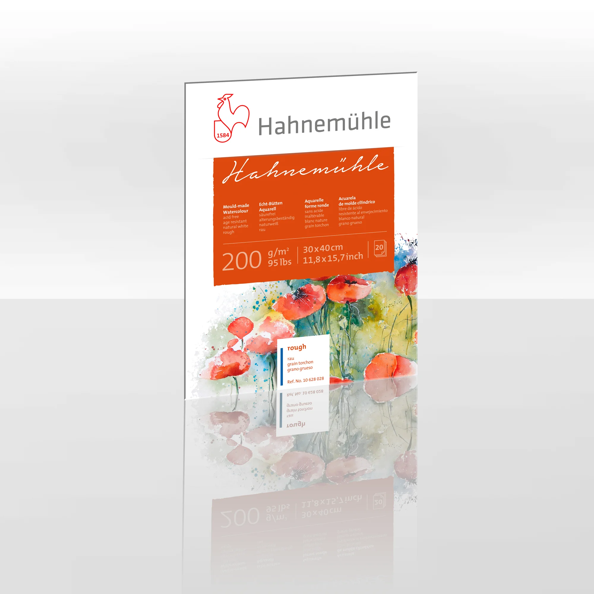 art paper, watercolor, rainbow floral, 200 g/m², packaging box