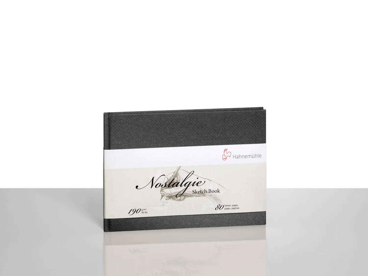 sketch book, notebook, black cover, cloth cover, Nostalgie
