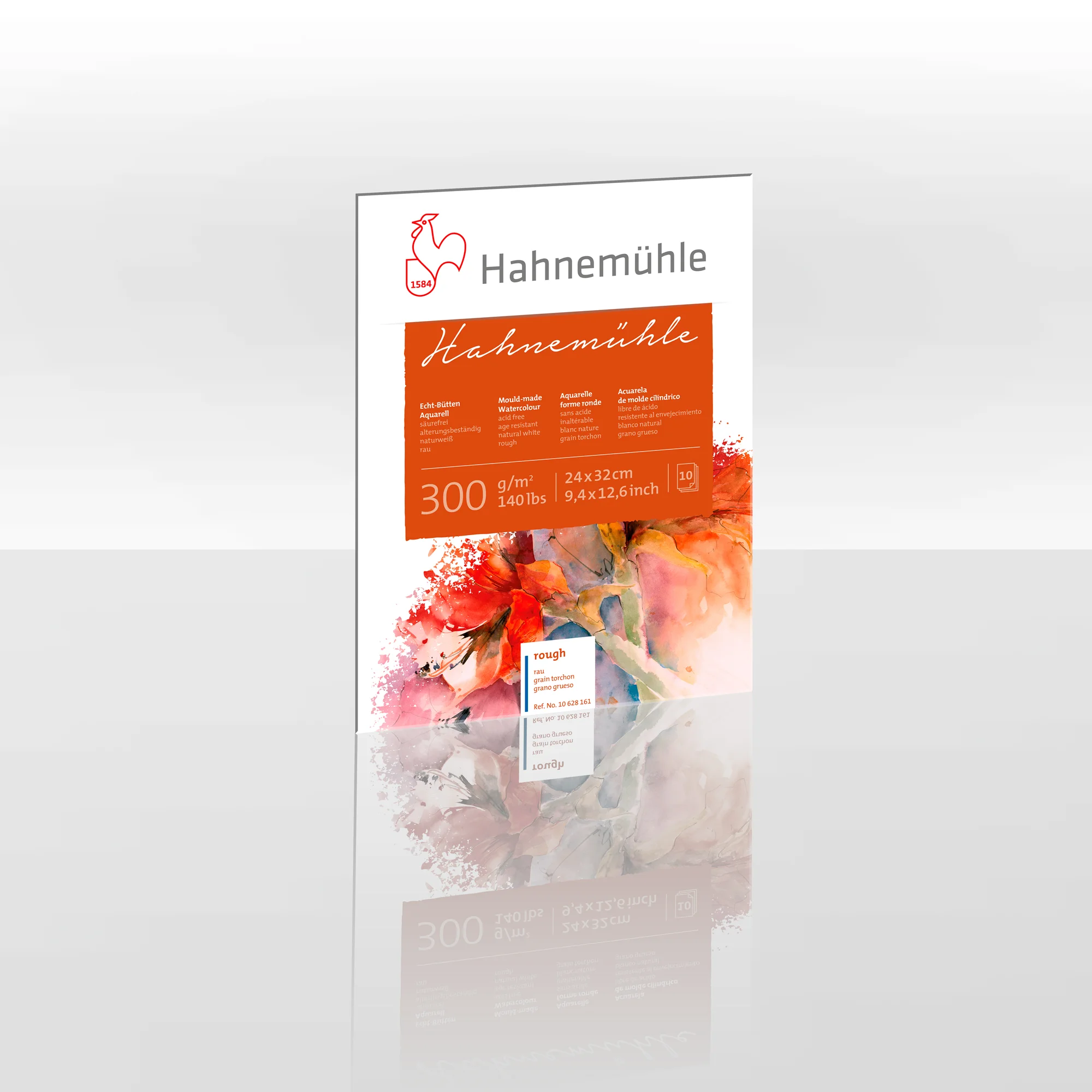 art paper, watercolor, orange, flower design, 300 gsm