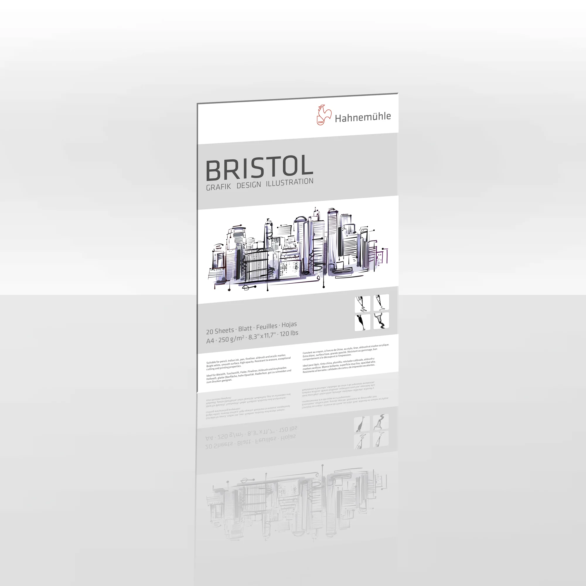 brochure, graphic design, city skyline, A4 brochure, 20 sheets