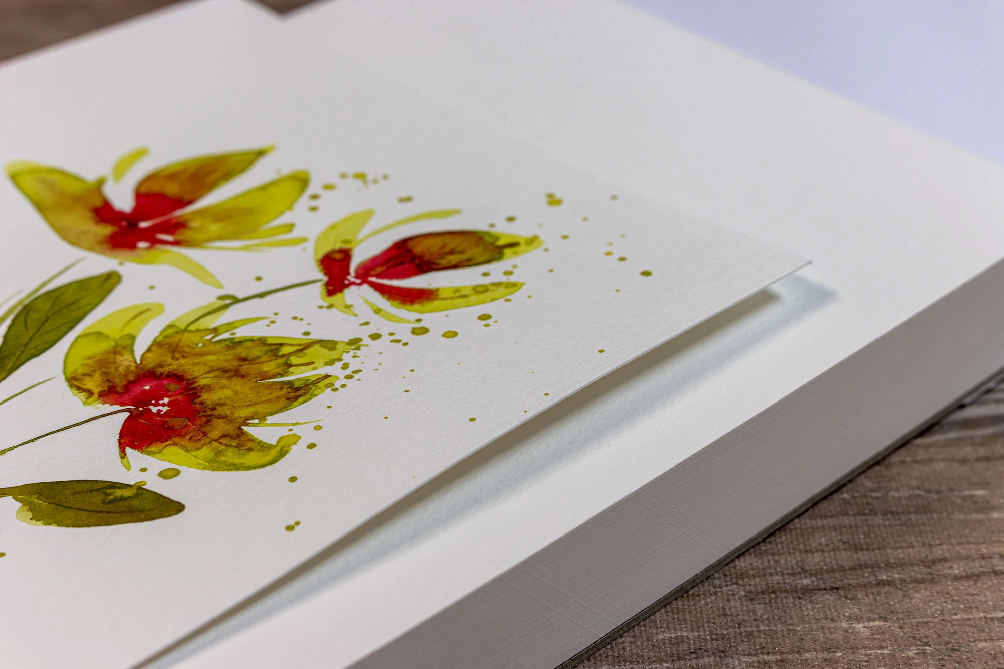 artwork, floral, watercolor, card, print