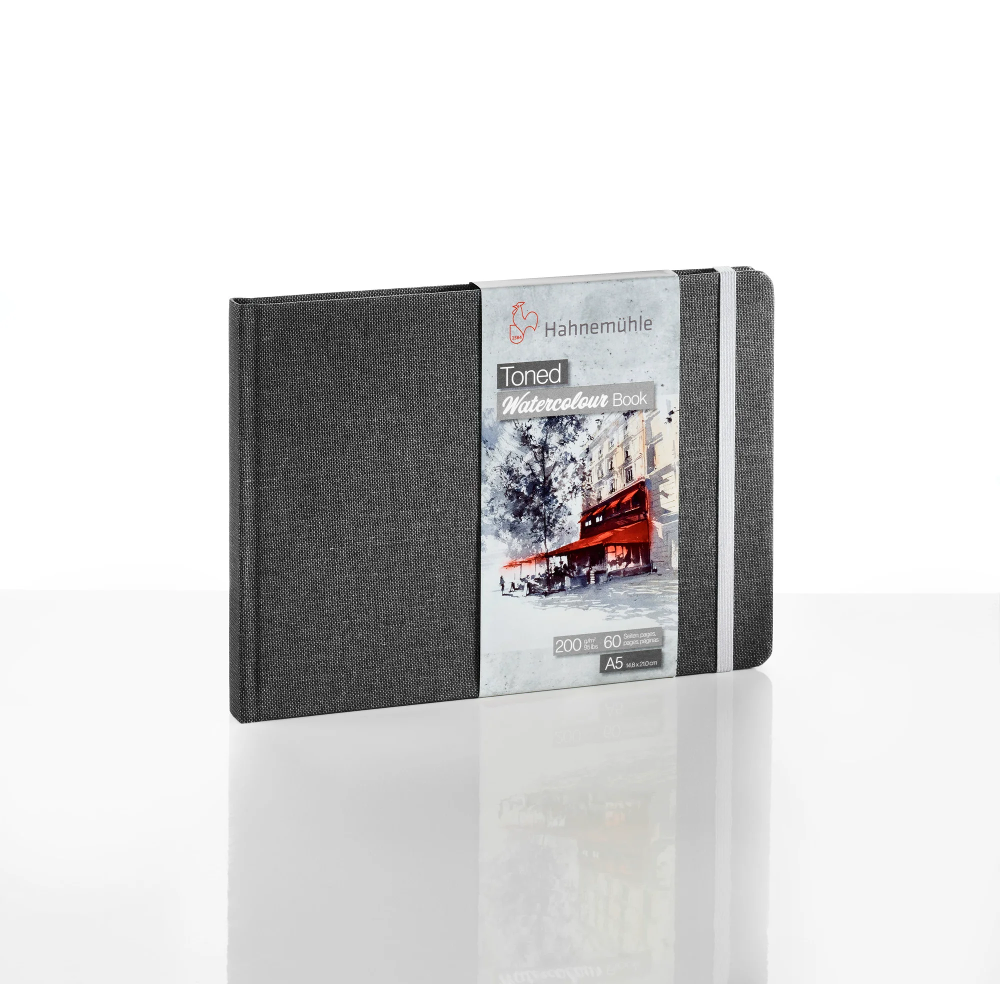photo album, watercolor book, tinted cover, A5, two-tone gray