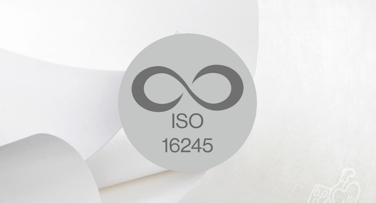 Graues ISO 16245 Logo